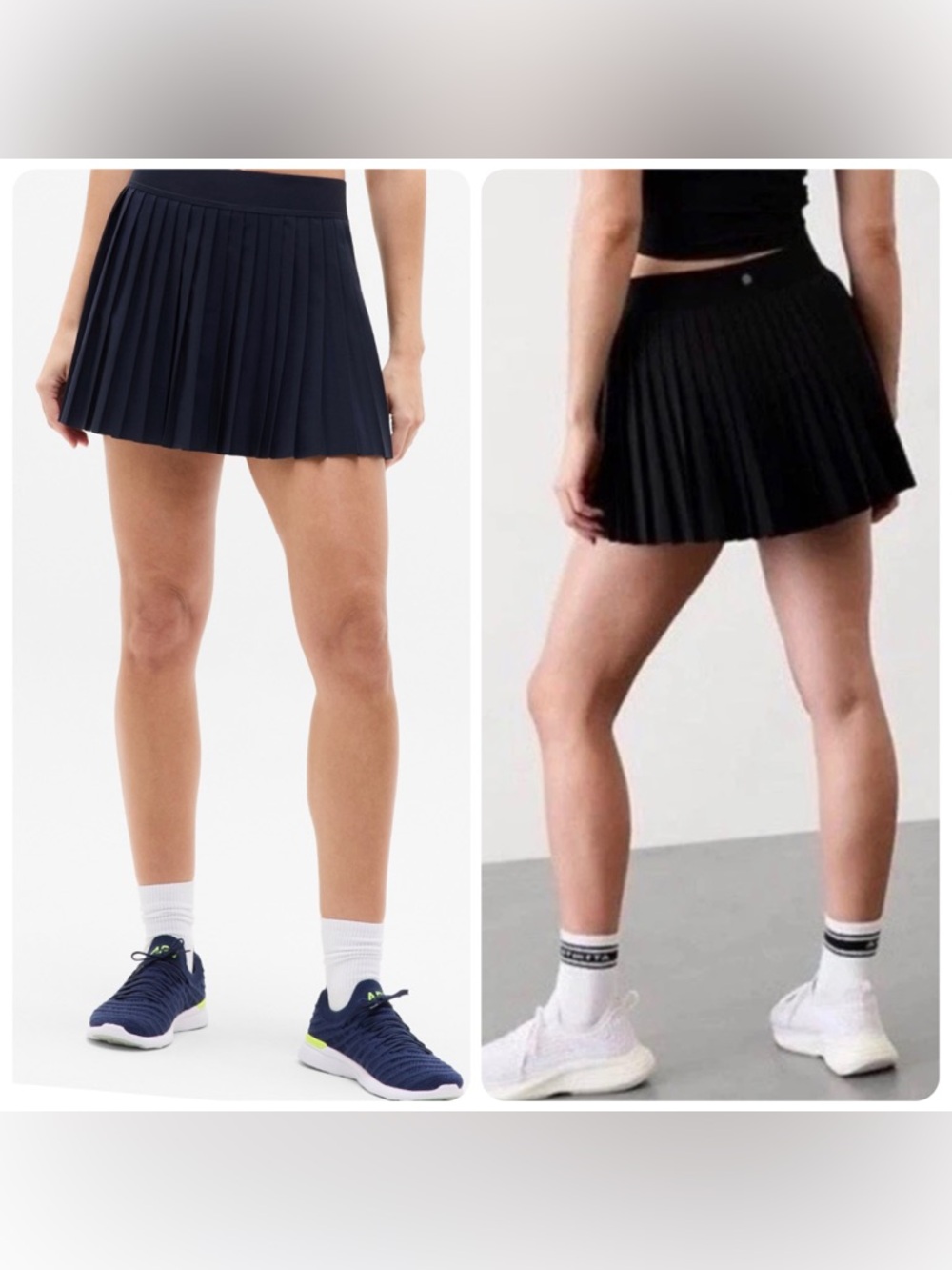 Athleta Match Point Pleated Skort Black Size Large NWT Tennis Golf $79